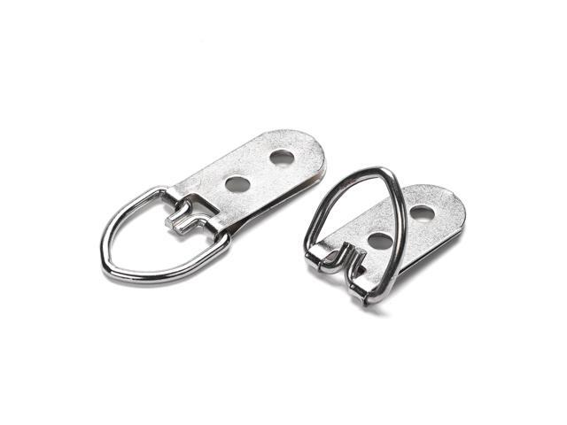 Yescom 20PCS D Ring Picture Hangers with Screws Double Hole for Mirror Artwork