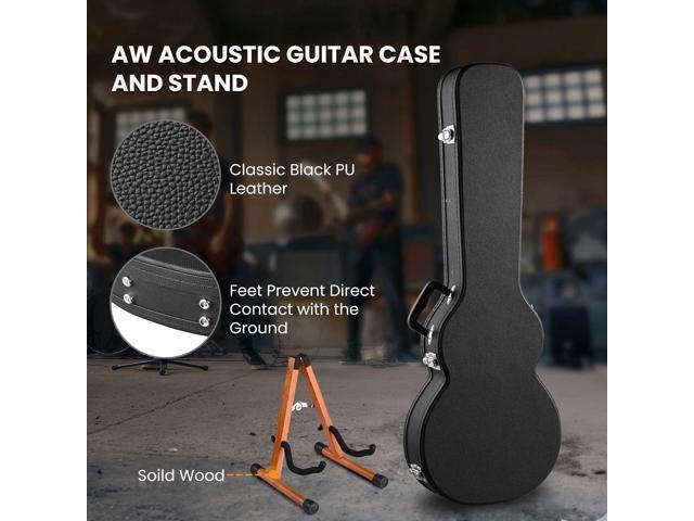 Yescom Electric Guitar Wooden Case for LP Les Paul Type w/ Folding Guitar Stand