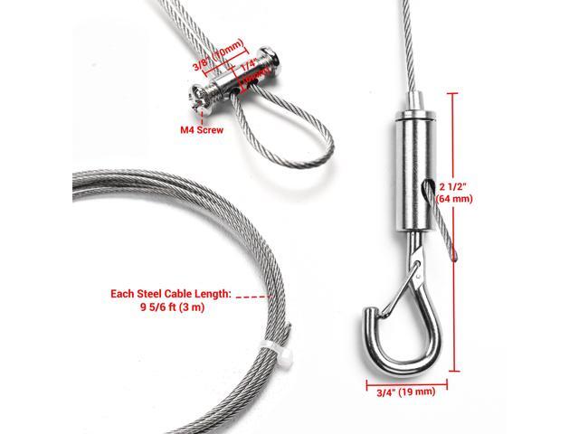 Yescom Inflatable Mirror Ball Hanging Wire Kit with 30ft Stainless Steel Cable