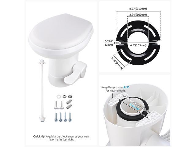 Yescom RV Toilet Gravity Flush Camper Toilet 20' High Profile Travel Trailer Toilet for RV 2 Packs