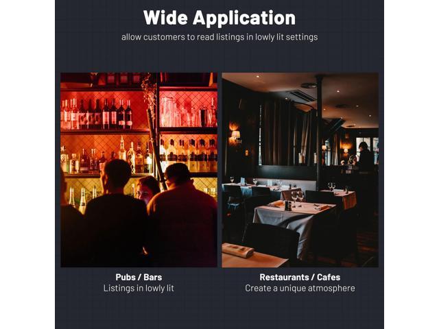 WeChef LED Back Lit Light Menu Holder Cover Wine List Single Panel Fits 8'x14' Paper for Hotel Club
