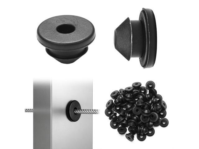 Yescom 60PCS Cable Railing Rubber Grommets Protective Sleeves for 1/8' to 3/16'