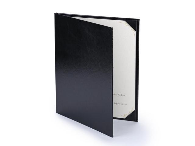 WeChef 5 Pack Menu Covers 8.5'x11' 2 Views Faux Leather Cafe Restaurant Bars