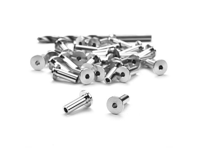 Yescom 1/8 Cable Railing Hardware Level Protector Sleeves Stainless Steel 30 PCS