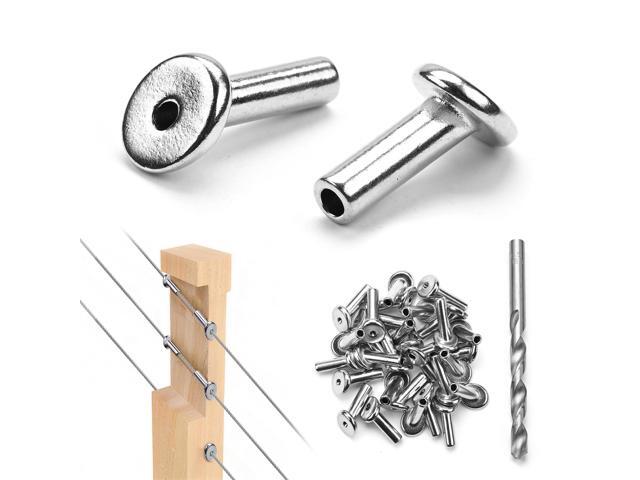 Yescom 1/8 Cable Railing Hardware Angle Beveled Protector Sleeve 30 Degree 30PCS