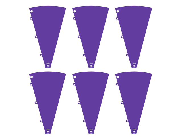 WinSpin 6 Pcs Prize Wheel Panels Dry Erase Purple for 24' Modular Prize Wheel