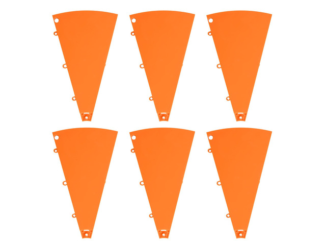WinSpin 6 Pcs Prize Wheel Panels Dry Erase Orange for 24' Modular Prize Wheel