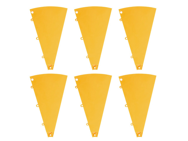 WinSpin 6 Pcs Prize Wheel Panels Dry Erase Yellow for 24' Modular Prize Wheel