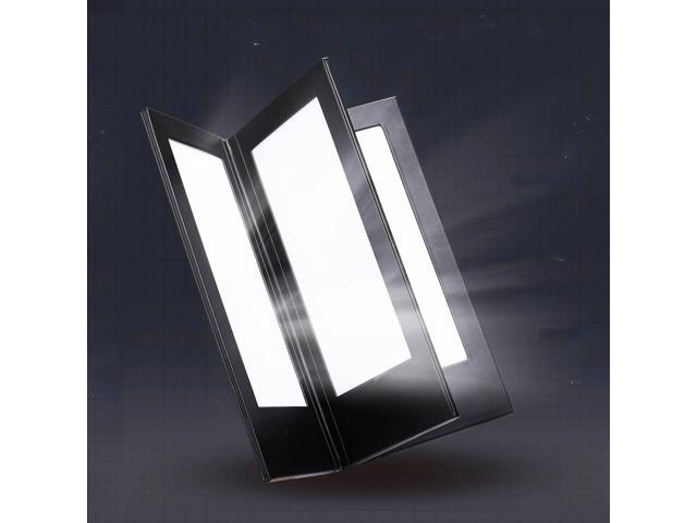 WeChef LED Backlit Menu Holder Cover Folding Panel 4 View Fits 5'x11' Paper Club