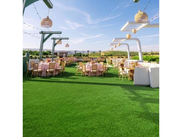Yescom 3-FT x 33-FT Wedding Event Turf Pre-cut Roll Party Instagrammable Spots Artificial Grass-1.38'H