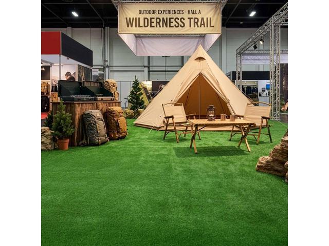 Yescom 3-FT x 20-FT Trade Show Event Turf Pre-cut Roll Camping Booth Lifestyle Pop-ups Artificial Grass-0.8'H