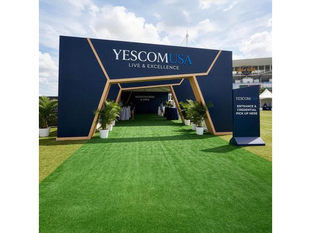 Yescom 3-FT x 50-FT Brand Activations Event Turf Pre-cut Roll Large Trade Show Booths Artificial Grass-0.8'H