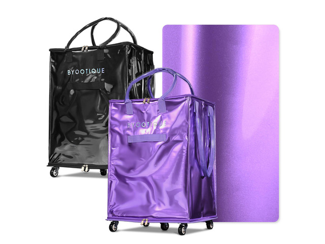BYOOTIQUE 20' Rolling Shopping Bag Grocery Bag on 5 Wheels for Travel 2 Pack,100L,66 Lbs Weight Capacity,Waterproof,PU Material,Rolling Bag with...