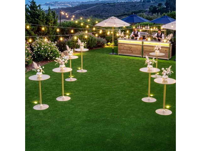 Yescom 4-FT x 20-FT Grand Gala Event Turf Pre-cut Roll Cocktail Party Photo Zones Artificial Grass-0.8'H