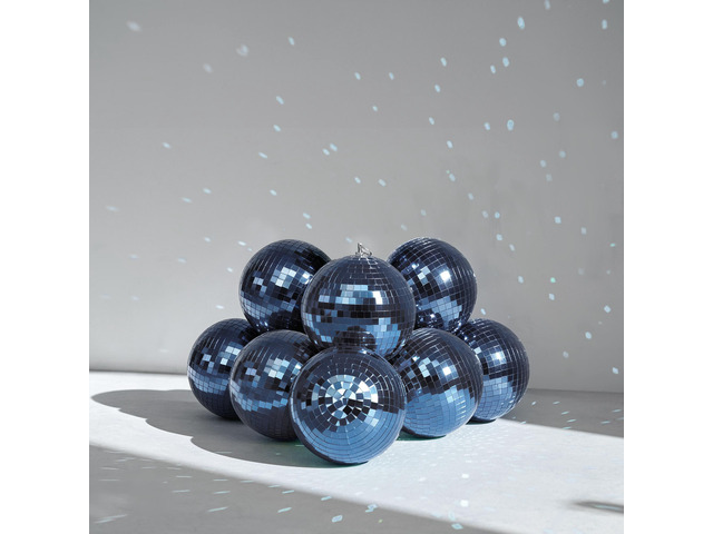 Yescom 8 Pcs 7 Inch Blue Disco Ball Hanging Mirror Balls for Winter Party