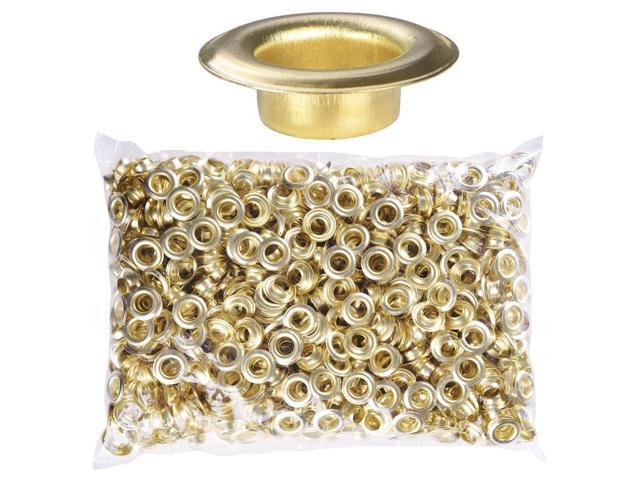 Yescom 1000 pcs Grommet Kit 3/8 inch Size #2 Brass Grommets for Fabric Leather Tarp Auto-feeding Eyelet Machine