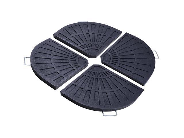 Photos - Other household accessories YescomUSA 4 Pcs 26.5 lbs 19' Fan Shaped Resin Beton Base Stand Weight Outdoor Patio 
