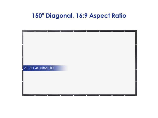 Instahibit® 84' 16:9 Portable Front Projection Screen Foldable PVC 4K 3D HD Home