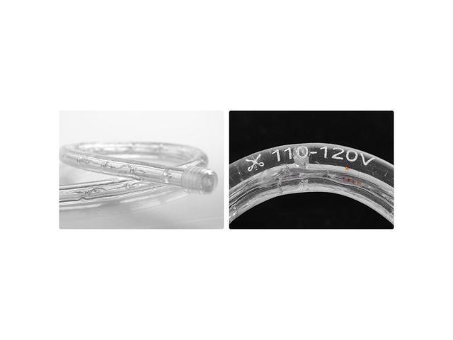 DELight 50 Ft 2 Wire LED Rope Light Holiday Valentine Party Decorative Lighting Warm White