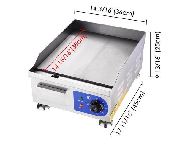 1800W 14' Electric Countertop Griddle Flat Top Commercial Restaurant BBQ Grill