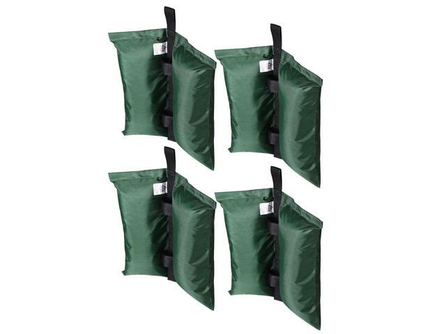 4 Pcs Weight Sand Bag Oxford + PU Coating for Outdoor Easy Pop Up Canopy Instant Tent Gazebo Green