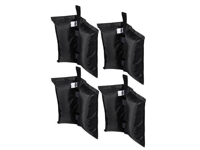 4 Pcs Weight Sand Bag Oxford + PU Coating for Outdoor Easy Pop Up Canopy Instant Tent Gazebo Black