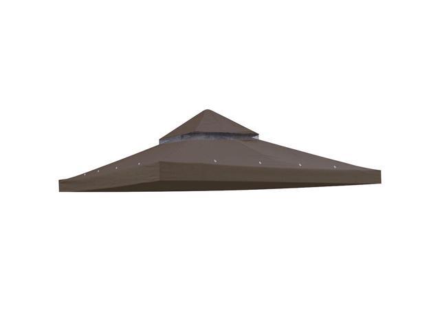Yescom 137'x137' Gazebo Top Replacement for 2Tier Fit for Y005115T10 Gazebo Cover Patio Garden Outdoor Party Yard Coffee