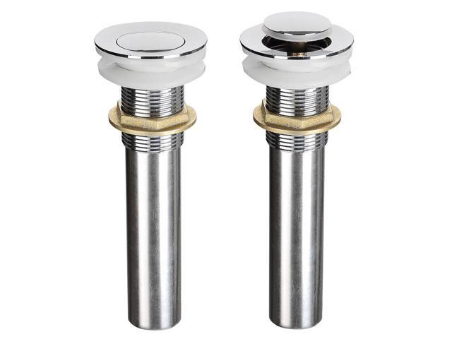 Aquaterior 2 Pack Rectangle Porcelain Above Counter Vessel Sink Basin with Chrome Pop up Drain