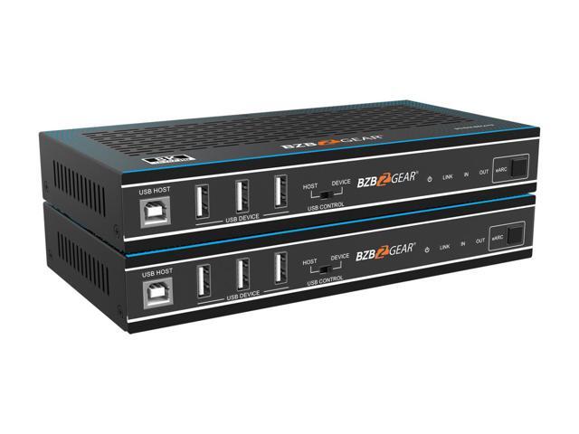 BZBGEAR 8K 60fps (4K@120) HDMI Extender with IR/eARC/ARC/PoC/RS-232/Ethernet/USB and Audio Embedding/De-embedding up to 330ft
