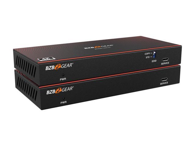 BZBGEAR 4K Ultra HD DisplayPort 1.2a KVM Extender Kit - HDBaseT, Long Range over Cat6 up to 150m, Bi-Directional POC with USB, IR & RS232