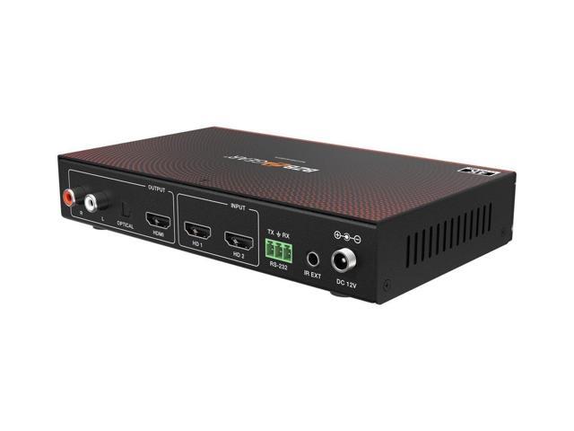 BZBGEAR 2x1 4K UHD HDMI Seamless Switcher MultiViewer with Audio De-embedder