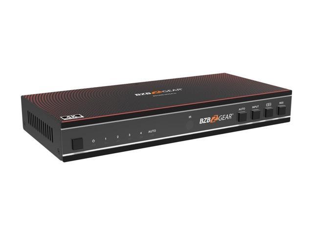 BZBGEAR 4x1 4K UHD HDMI Seamless Switcher Quad MultiViewer with Audio De-embedder