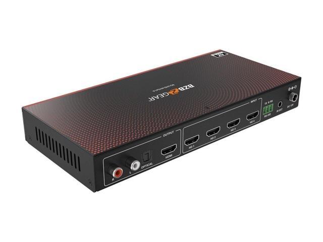BZBGEAR 4x1 4K UHD HDMI Seamless Switcher Quad MultiViewer with Audio De-embedder