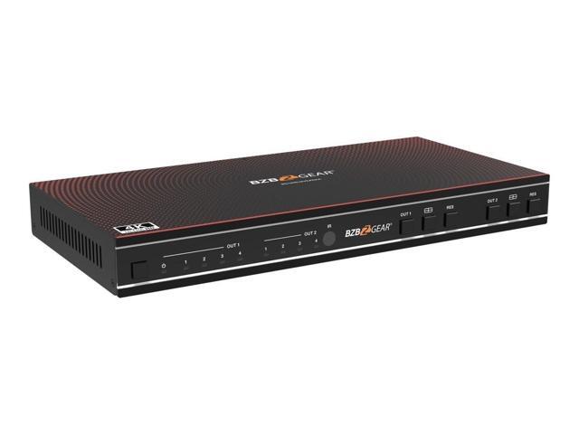 BZBGEAR 4x2 4K UHD HDMI Seamless Switcher Quad MultiViewer with Audio De-embedder