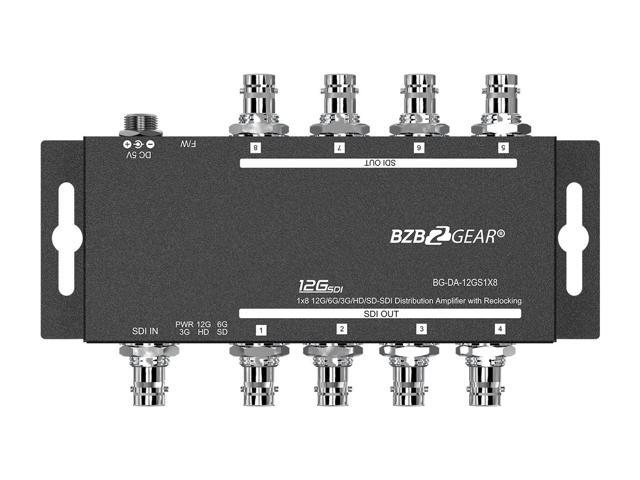BZBGEAR 4K UHD 12G-SDI 1x8 Splitter/Distribution Amplifier