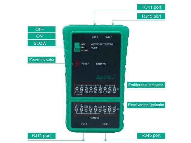 New Arrival EM867A RJ11 RJ45 Cat5 Cat6 Telephone Wire Tracker Tracer LAN Network Cable Tester Detector Line Finder