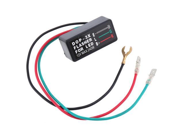 DC 12V Waterproof LED Turn Signal Light Flasher Blinker Relay Flash Strobe Controller Flasher Module for Auto Car Motorcycle ATV