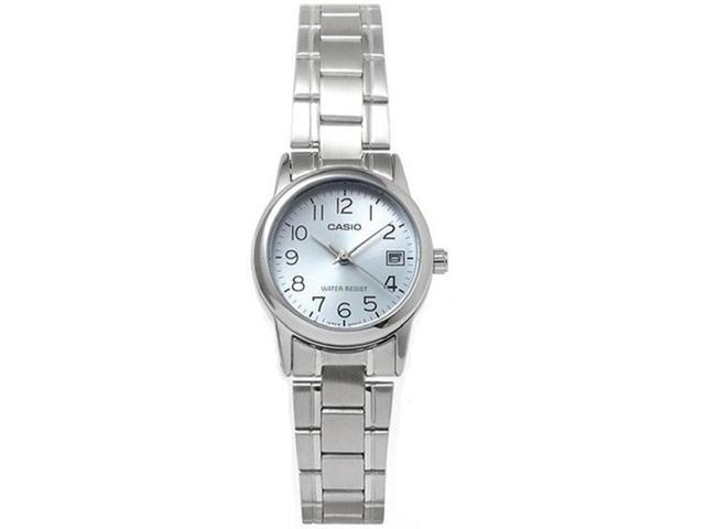 Casio Women's Analog Quartz Blue Dial Stainless Steel Watch LTPV002D-2B