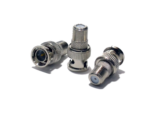 100 pack BNC Male to F Female Connector Adapter for Coaxial Cable CCTV