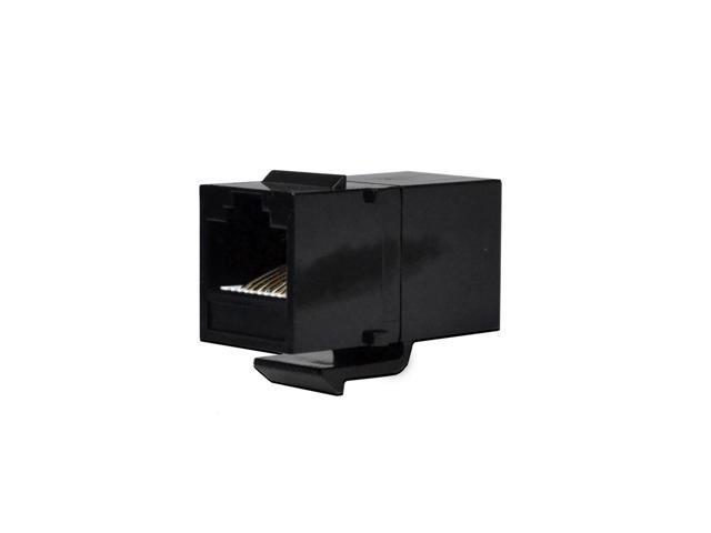 1 pack Inline Coupler Keystone Jack RJ45 Female to Female Cat6/Cat5e Black
