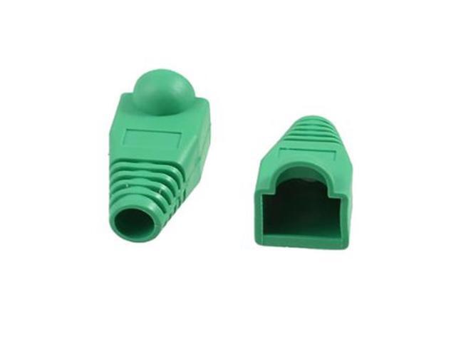 100 pcs Cat5e/Cat6/RJ45 Ethernet Cable Connector Strain Relief Boots Green - image 3