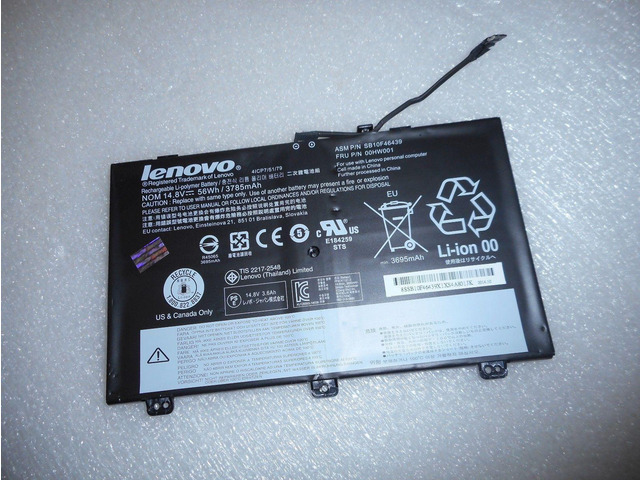 56Wh 100% New Genuine 00HW001 SB10F46439 battery For LENOVO ThinkPad S3 Yoga 14
