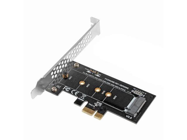 PCI-E 3.0 x1 to M.2 SSD M Key Slot Converter Adapter and Low profile bracket for 2230,2242,2260,2280 NVME M.2 SSD add on cards