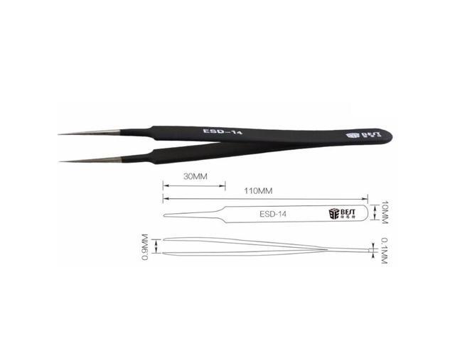 8pcs/lot BGA Precision ESD Tweezers Set Stainless Steel anti-static Tweezers Repair Tool Soldering Station Welding Assist