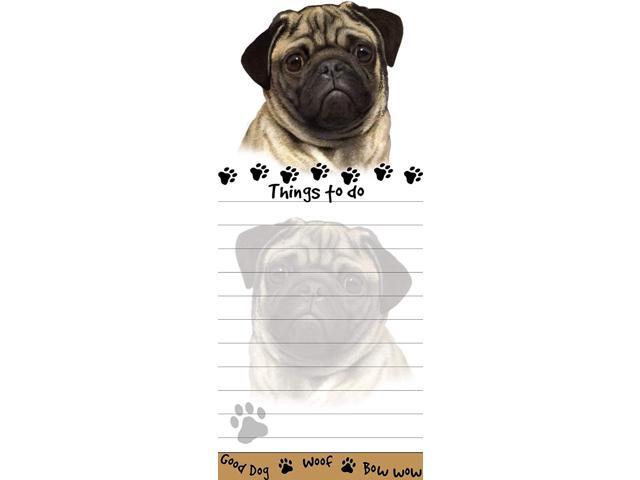 'Pug Magnetic List Pads' Uniquely Shaped Sticky Notepad