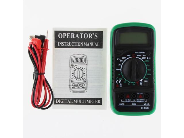 XL830l Digital Multimeter Voltmeter Ammeter AC DC OHM Volt Tester LCD Test Current Multimeter Overload Protection