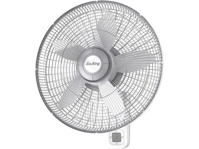 AIR KING 9850 18' Blade Dia Wall Mount Fan, Oscillating, 3 Speeds, 120VAC,