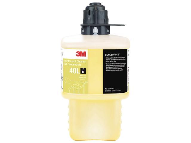 3M 40L Cleaner and Disinfectant, 2L Bottle, Fragrance Free, Yellow