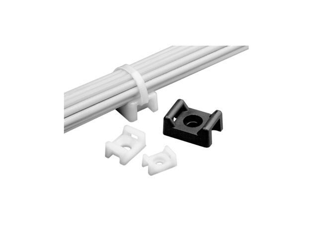 Panduit - ABMT-A-Q20 - Panduit TAK-TY Hook & Loop Cable Tie Mount - Black - 25 Pack