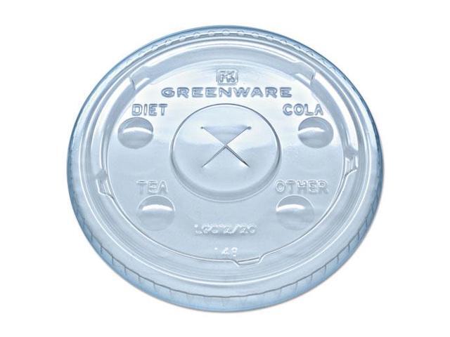 Greenware Cold Drink Lids Fits 9 12 20 oz Cups Clear 1000/Carton